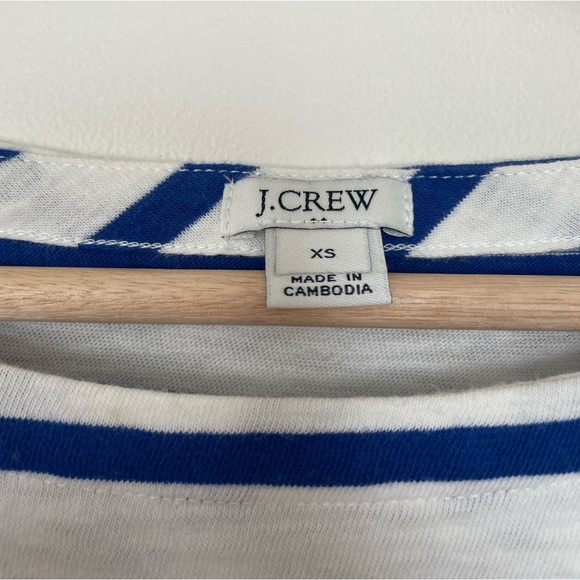 J. Crew • Blue & White Striped Pineapple Tee - Picture 4 of 6